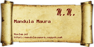 Mandula Maura névjegykártya